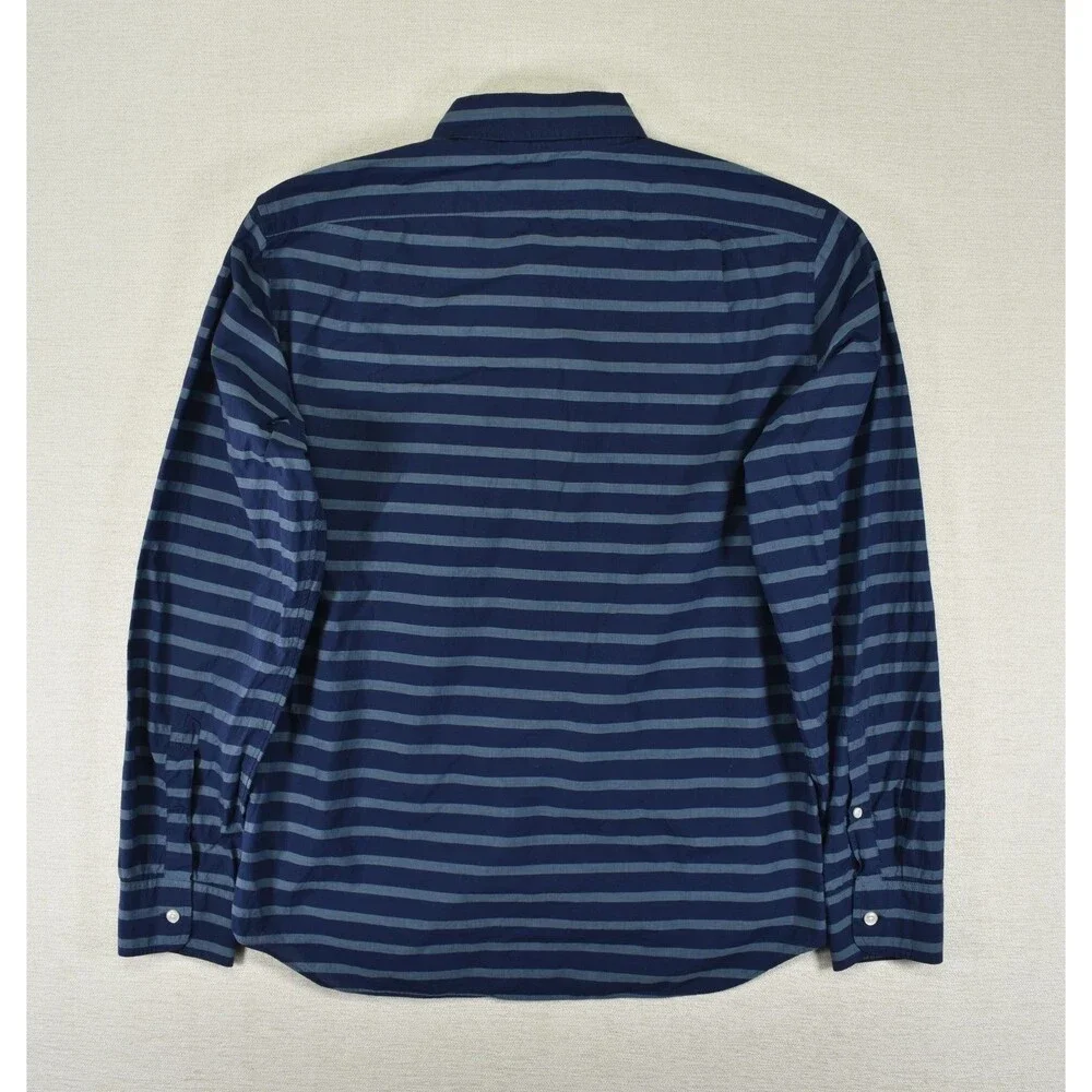 J Crew Striped Button Up Shirt Mens M